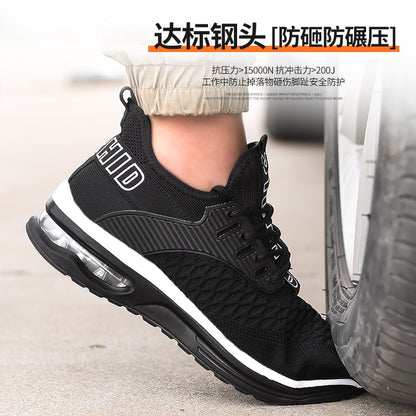 Steel Toe Shoes Air Cushion Men Safety Puncture-Proof Work Boots