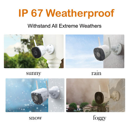 Wifi Outdoor Camera Bullet 2C 4MP 2MP Surveillance IP Camera Automatic Tracking Weatherproof AI Human Detection