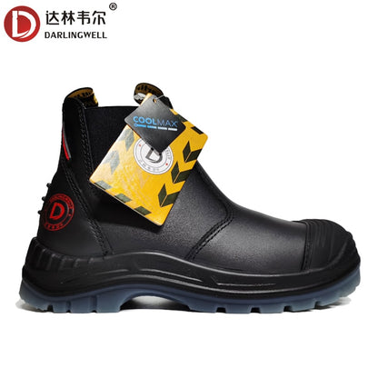 DARLINGWELL Men Waterproof Hunting Boots Leather