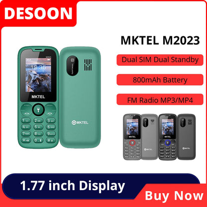 MKTEL M2023 Phone with Dual SIM, FM Radio ,Flashlight